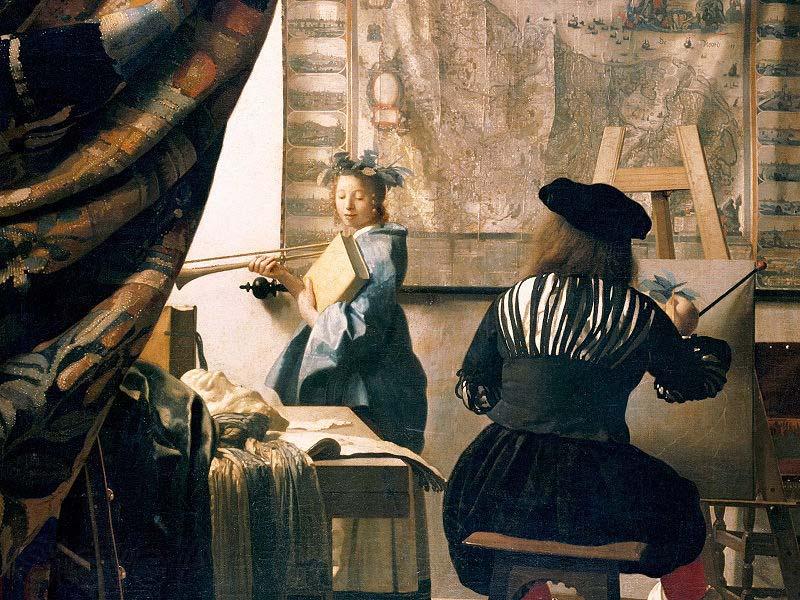 Johannes Vermeer The Art of Painting, Spain oil painting art